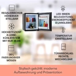 Happy Hour Minibar 5-15°C EEK G 25dB LED-Licht 14 Happy Hour Minibar 5-15°C EEK G 25dB LED-Licht -Haushaltsgeräte Förderung 10005400 DE 0002 usp