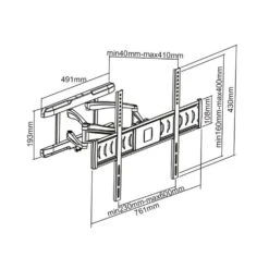 LDA03-466 Schwenkarm-Halterung 2 Arme HDMI-Kabel -Haushaltsgeräte Förderung 10005408 yy 0007 titel schema schwenkarm wandhalter auna lcd lda003