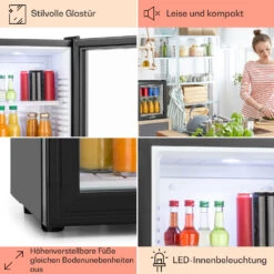 MKS-13 Minibar Mini-Kühlschrank 3 Temperaturen 30L 23 DB Glastür -Haushaltsgeräte Förderung 10005440 DE 0005 usp