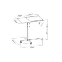 S-2 Beamertisch 2 Flächen Höhenverstellbar Neigbar Rollen -Haushaltsgeräte Förderung 10005973 yy 0005 titel skizze