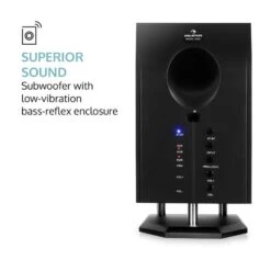 Areal 525 WD 5.1-Kanal-Lautsprechersystem Aktiv 125W RMS Fernbedienung -Haushaltsgeräte Förderung 10007842 yy 0005 logo auna Areal 525 WD kirsche Lautsprechersystem