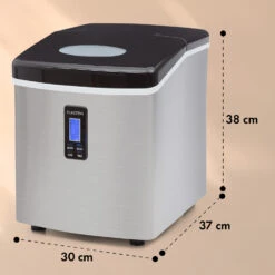 Mr. Black-Frost Eismaschine 150W Edelstahl Schwarz 15kg 15 Mr. Black-Frost Eismaschine 150W Edelstahl Schwarz 15kg -Haushaltsgeräte Förderung 10020109 yy 0011 dimensions