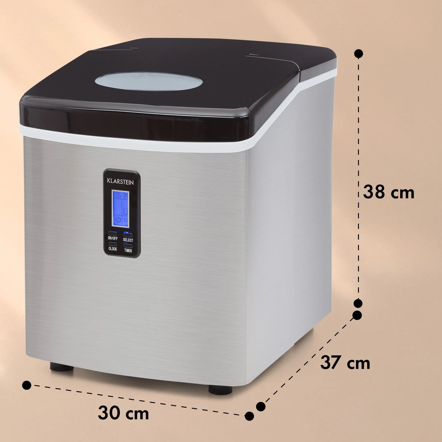 Mr. Black-Frost Eismaschine 150W Edelstahl Schwarz 15kg 9 Mr. Black-Frost Eismaschine 150W Edelstahl Schwarz 15kg - Image 7