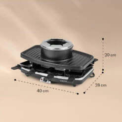 Entrecote 2-in-1 Raclettegrill & Fondue Naturstein 1100W 8 Personen -Haushaltsgeräte Förderung 10022268 yy 0006 logo