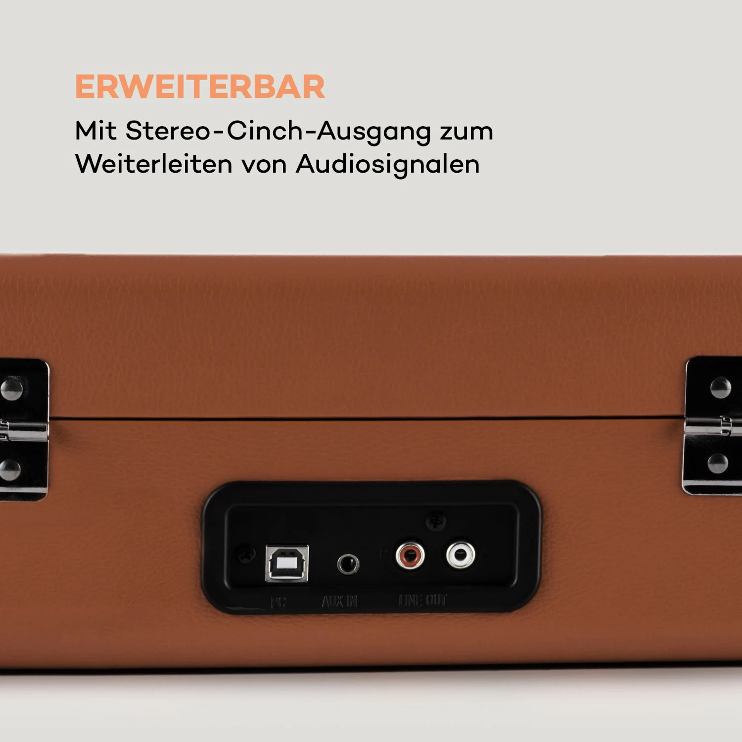 Peggy Sue Retro-Plattenspieler LP USB Braun 7 Peggy Sue Retro-Plattenspieler LP USB Braun - Image 5