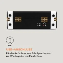 Jerry Lee Retro-Plattenspieler LP USB Schwarz-weiß -Haushaltsgeräte Förderung 10027041 de 0003 logo