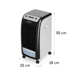 Carribean Blue 3-in-1 Luftkühler Ventilator Luftbefeuchter 402 M3/h | 70 Watt | 4 Liter | 3 Geschwindigkeiten | Oszillation | Mobil -Haushaltsgeräte Förderung 10028180 yy 0007 dimensions
