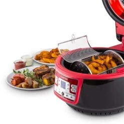 VitAir Turbo Heißluftfritteuse Rot-schwarz 1400W Grillen Backen 9l -Haushaltsgeräte Förderung 10028289 yy 0009 ambient 03 Klarstein VitAir Heissluftfritteuse