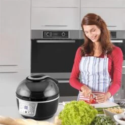 VitAir Turbo Heißluftfritteuse Grau-schwarz 1400W Grillen Backen 9l -Haushaltsgeräte Förderung 10028290 yy 0004 ambient klarstein vitair heissluft frieteuse