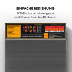 Fruit Jerky Steel 10 Dörrautomat 10 Etagen 1000 W Fläche: 1,5 M² Timer -Haushaltsgeräte Förderung 10028437 de 0003 logo