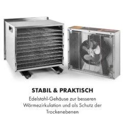 Fruit Jerky Steel 10 Dörrautomat 10 Etagen 1000 W Fläche: 1,5 M² Timer -Haushaltsgeräte Förderung 10028437 de 0007 logo