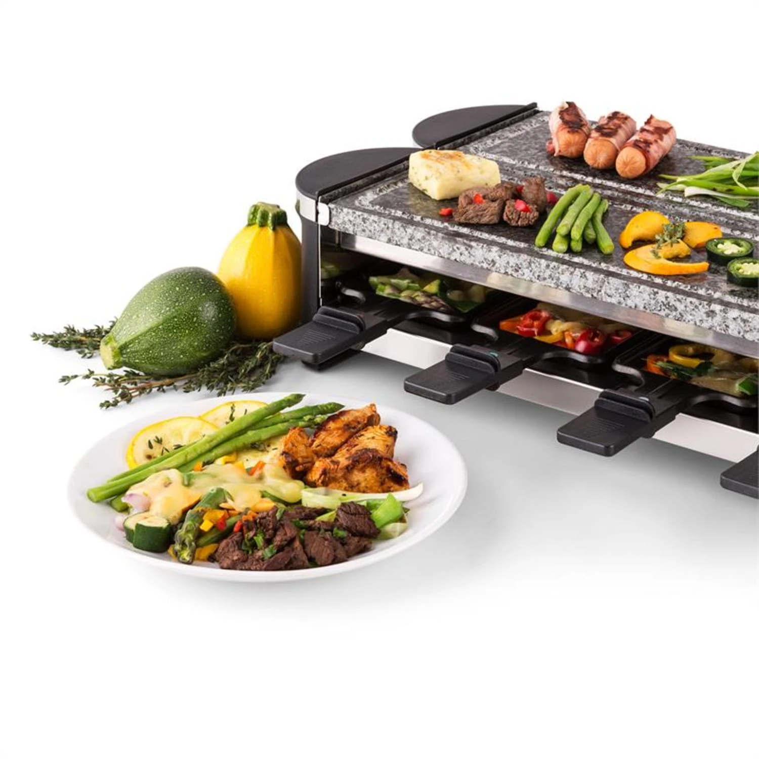 Tenderloin 100 Raclette-Grill 1200 W (2x600W) 8 Personen 2x Naturstein 8 Tenderloin 100 Raclette-Grill 1200 W (2x600W) 8 Personen 2x Naturstein - Image 6
