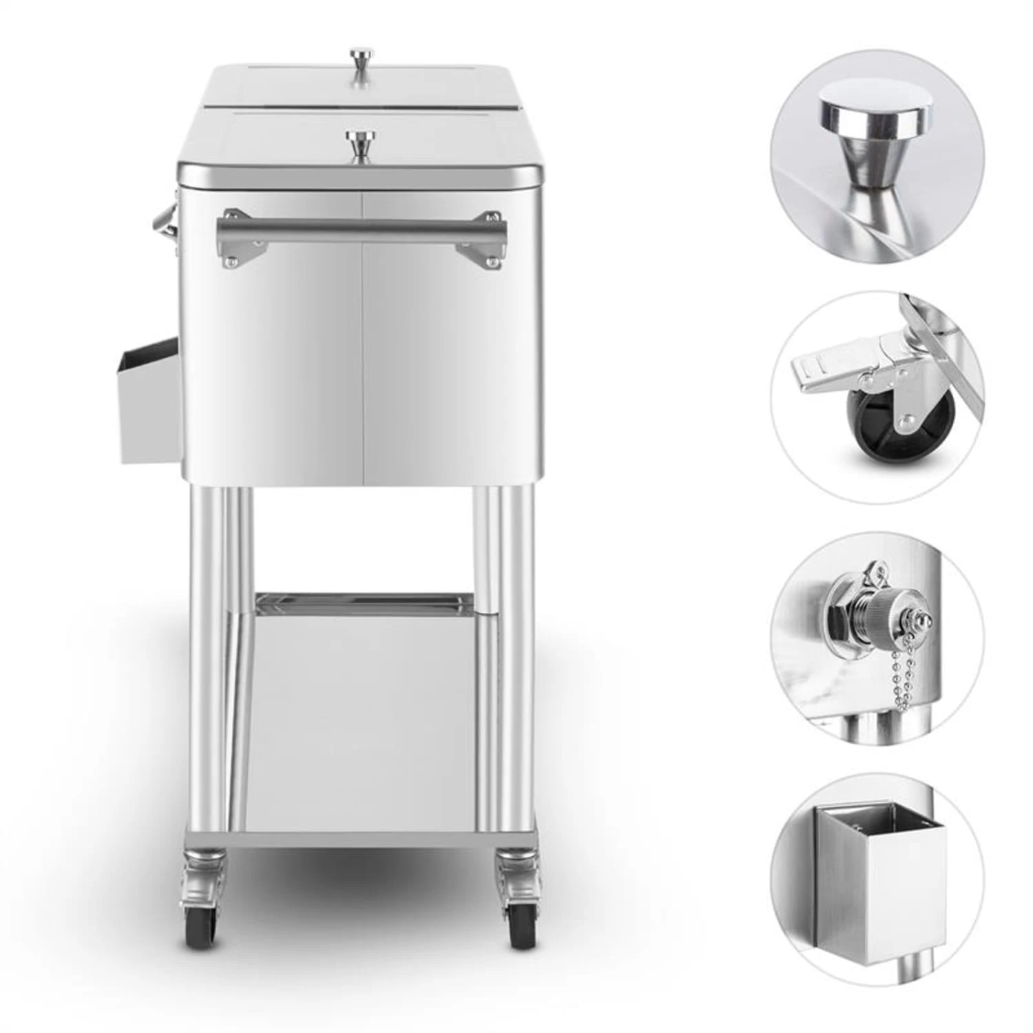 Springbreak 2000 Getränkewagen Terrassenkühlwagen 80l Edelstahl 5 Springbreak 2000 Getränkewagen Terrassenkühlwagen 80l Edelstahl - Image 3