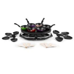 Woklette Tischgrill Raclette Wokset 1200 W 8 Personen Antihaft -Haushaltsgeräte Förderung 10030539 yy 0004 detail oneConcept Woklette Tischgrill Raclette Wok 1200W