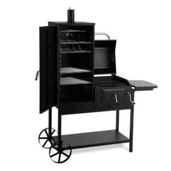 Fleischbrocken Holzkohlegrill Smoker Räucherofen BBQ-Grill Schwarz -Haushaltsgeräte Förderung 10030554 yy 0003 titel Professional charcoal grill and smoker