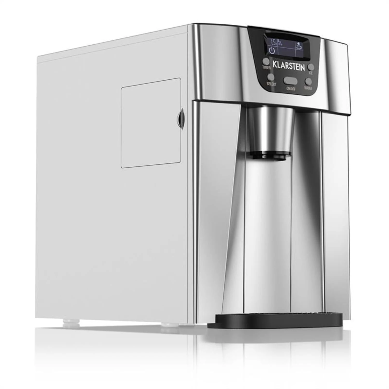 Ice Volcano 2G Eismaschine LED 12kg Je 24h 2l 6-12min Silber 3 Ice Volcano 2G Eismaschine LED 12kg Je 24h 2l 6-12min Silber