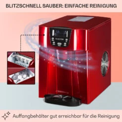 Ice Volcano 2G Eismaschine LED 12kg Je 24h 2l 6-12min Rot -Haushaltsgeräte Förderung 10030849 DE 0005 usp
