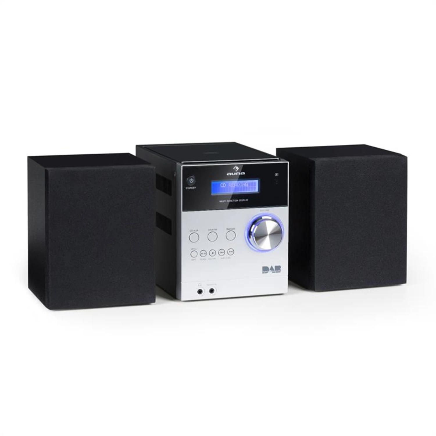 MC-20 DAB Micro-Stereoanlage DAB+ Bluetooth Fernbedienung Silber 3 MC-20 DAB Micro-Stereoanlage DAB+ Bluetooth Fernbedienung Silber