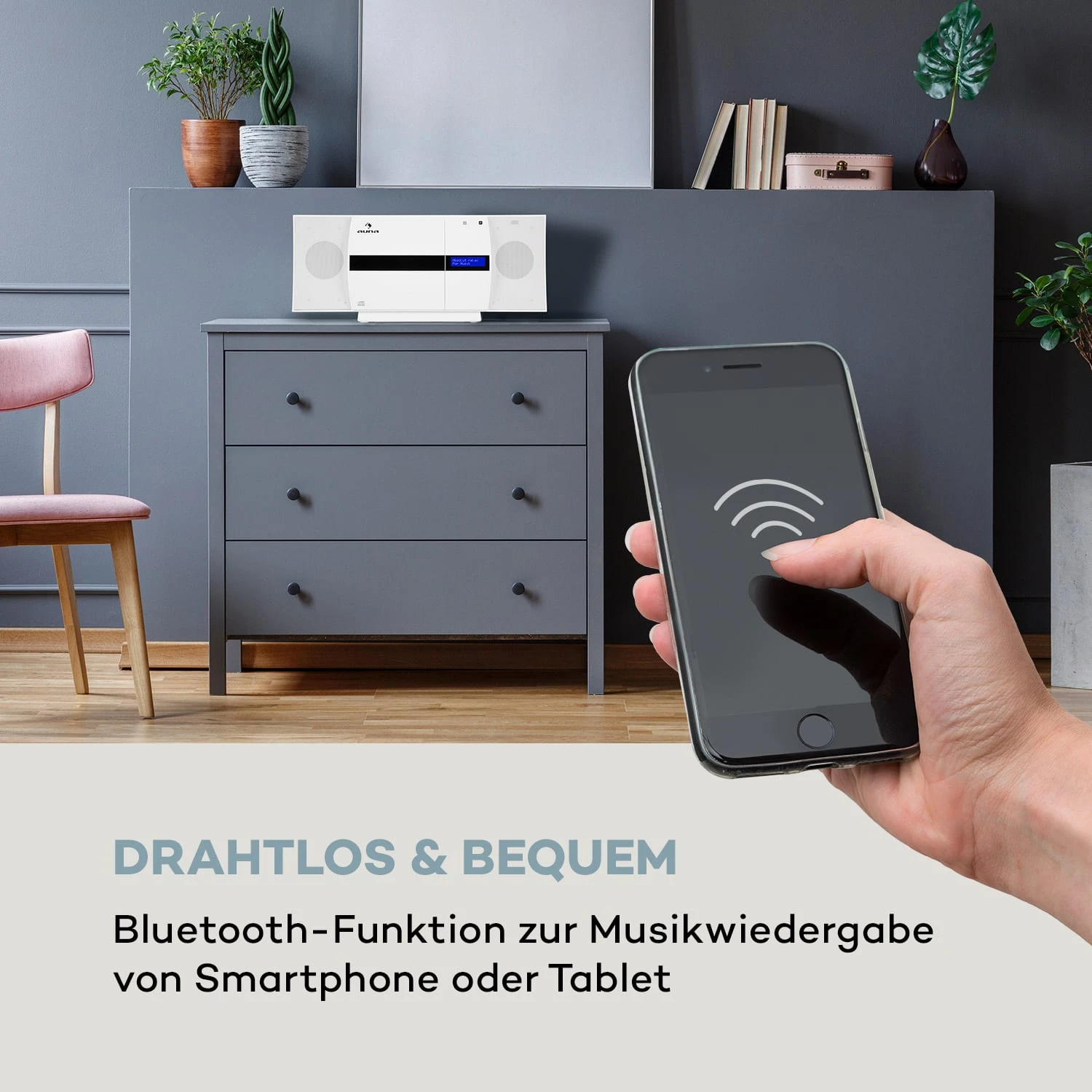 V-20 DAB Vertikal-Stereoanlage BT NFC CD MP3 USB DAB+ & UKW-Tuner 5 V-20 DAB Vertikal-Stereoanlage BT NFC CD MP3 USB DAB+ & UKW-Tuner - Image 3