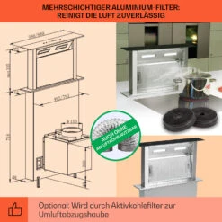 Royal Flush Downdraft Dunstabzugshaube 430 M³/h 60 Cm -Haushaltsgeräte Förderung 10031698 de 0005 usp