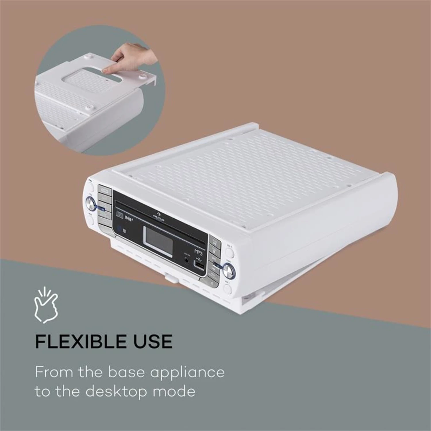 KR-400 CD Küchenradio, DAB+/PLL FM, CD/Mp3-Player Weiss 11 KR-400 CD Küchenradio, DAB+/PLL FM, CD/Mp3-Player Weiss - Image 9