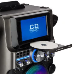 DisGo Box 360 Party BT System 2 Mikrofone HDMI BT LED USB Rollen -Haushaltsgeräte Förderung 10031975 yy 0009 logo auna pro DisGo Box 360 Party BT System schwarz