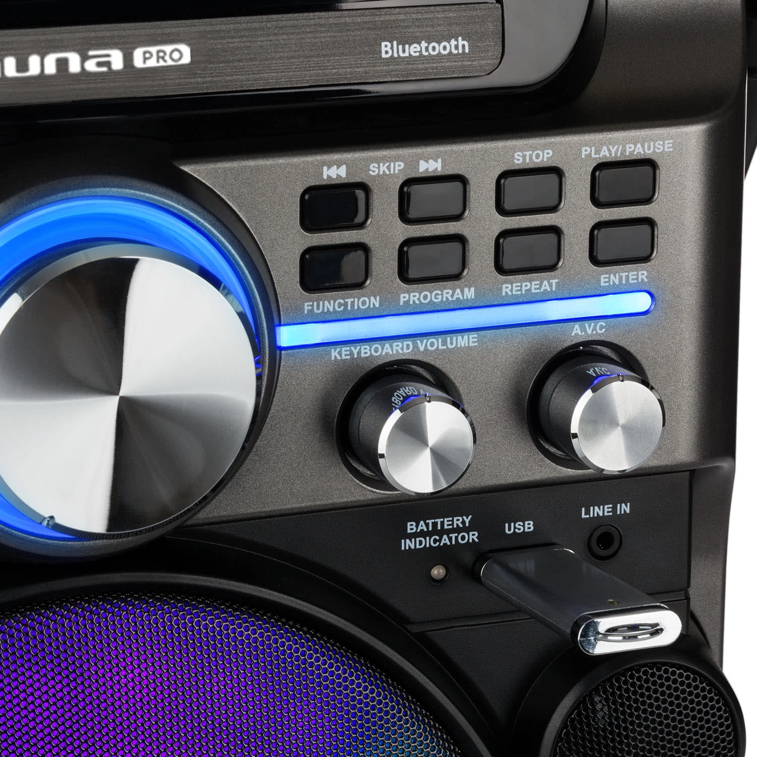 DisGo Box 360 Party BT System 2 Mikrofone HDMI BT LED USB Rollen – Bild 8