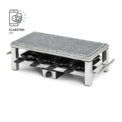 Schmelzlette Raclette 1500W Naturstein-Platte Edelstahlgehäuse 15 Schmelzlette Raclette 1500W Naturstein-Platte Edelstahlgehäuse -Haushaltsgeräte Förderung 10032028 yy 0007 logo Klarstein Schmelzlette Raclette 1500W Edelstahl