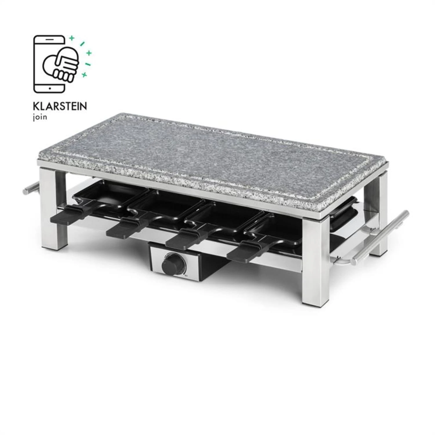 Schmelzlette Raclette 1500W Naturstein-Platte Edelstahlgehäuse 9 Schmelzlette Raclette 1500W Naturstein-Platte Edelstahlgehäuse - Image 7