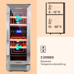 Vinovilla 17 Built-In Duo Weinkühlschrank 2 Zonen 53l 17 Fl. Glastür -Haushaltsgeräte Förderung 10032030 de 0004 logo