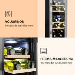 Vinovilla 17 Built-In Duo Weinkühlschrank 2 Zonen 53l 17 Fl. Glastür -Haushaltsgeräte Förderung 10032030 de 0006 logo
