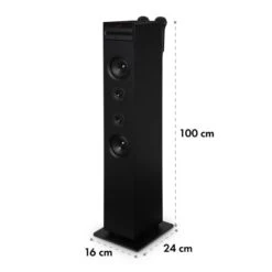 Karaboom CD Karaoke-Anlage Bluetooth MP3 USB-Charger Mikrofon FB Schwarz -Haushaltsgeräte Förderung 10032105 yy 0010 logo auna Karaboom CD Karaoke Turm schwarz