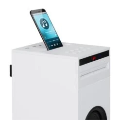 Karaboom CD Karaoke-Anlage Bluetooth MP3 USB-Charger Mikrofon FB Weiß -Haushaltsgeräte Förderung 10032106 yy 0005 detail auna Karaboom CD Karaoke Turm weiss