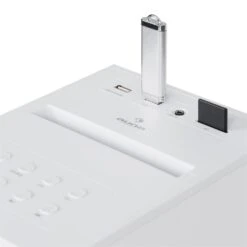 Karaboom CD Karaoke-Anlage Bluetooth MP3 USB-Charger Mikrofon FB Weiß -Haushaltsgeräte Förderung 10032106 yy 0006 detail auna Karaboom CD Karaoke Turm weiss