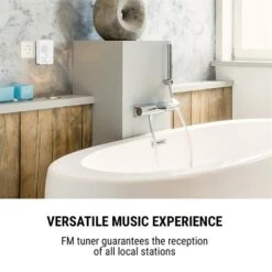 Plug+Play FM Steckdosen-Radio, UKW-Tuner, USB, BT, Weiß -Haushaltsgeräte Förderung 10032324 yy 0004 logo oneConcept Plug Play FM Steckdosen Radio weiss