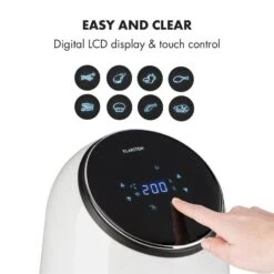 AirVital Heißluftfritteuse 1300W 2,5l CeraPlus-Antihaft Touch Weiß -Haushaltsgeräte Förderung 10032331 yy 0005 logo Klarstein AirVital Heissluftfritteuse 1300W weiss