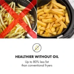 AirVital Heißluftfritteuse 1300W 2,5l CeraPlus-Antihaft Touch Weiß -Haushaltsgeräte Förderung 10032331 yy 0007 logo Klarstein AirVital Heissluftfritteuse 1300W weiss reedit