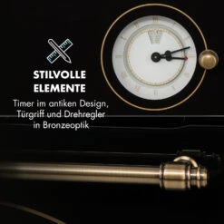 Victoria Einbaubackofen Retro-Design 9 Funktionen 50-250°C Schwarz -Haushaltsgeräte Förderung 10032460 de 0006 logo