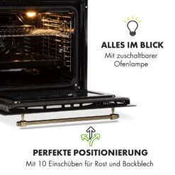 Victoria Einbaubackofen Retro-Design 9 Funktionen 50-250°C Schwarz -Haushaltsgeräte Förderung 10032460 de 0007 logo