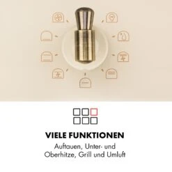 Victoria Einbaubackofen Retro-Design 9 Funktionen 50-250°C Elfenbein -Haushaltsgeräte Förderung 10032485 de 0004 logo