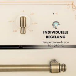 Victoria Einbaubackofen Retro-Design 9 Funktionen 50-250°C Elfenbein -Haushaltsgeräte Förderung 10032485 de 0005 logo