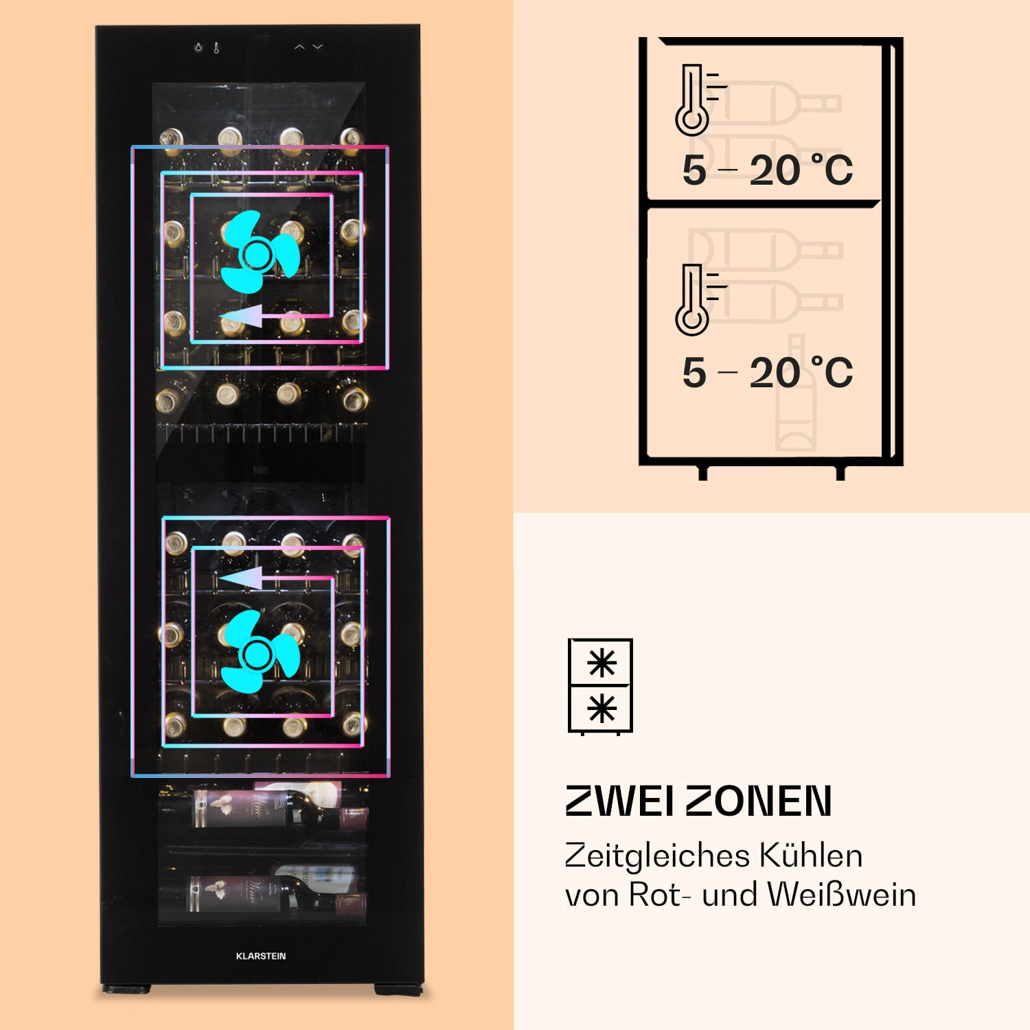 Shiraz 39 Duo Weinkühlschrank 2 Zonen 105l 39 Flaschen 6 Shiraz 39 Duo Weinkühlschrank 2 Zonen 105l 39 Flaschen - Image 4