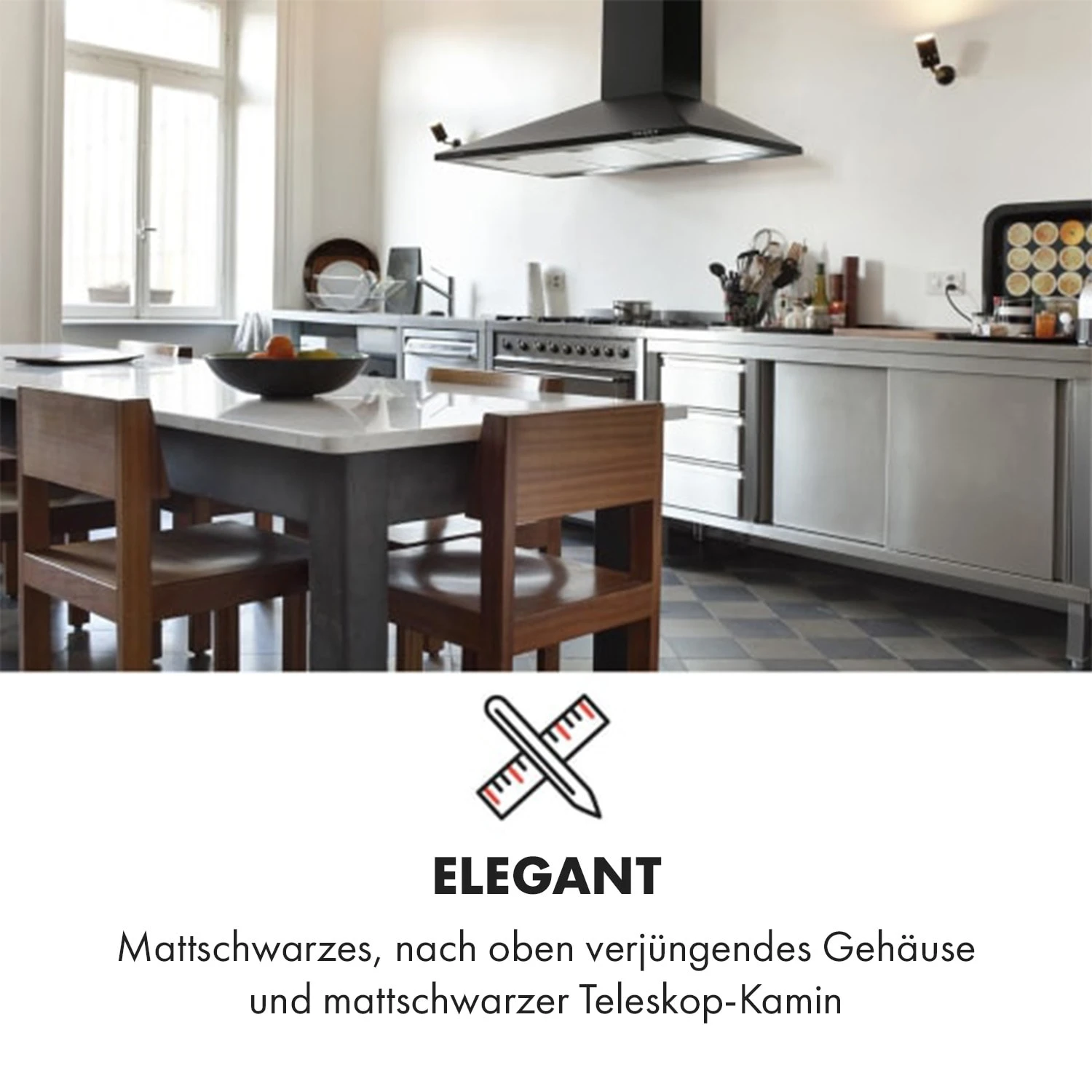 Zugspitze 90 Dunstabzugshaube Wandanbau 65W 330m³/h LED 6 Zugspitze 90 Dunstabzugshaube Wandanbau 65W 330m³/h LED - Image 4