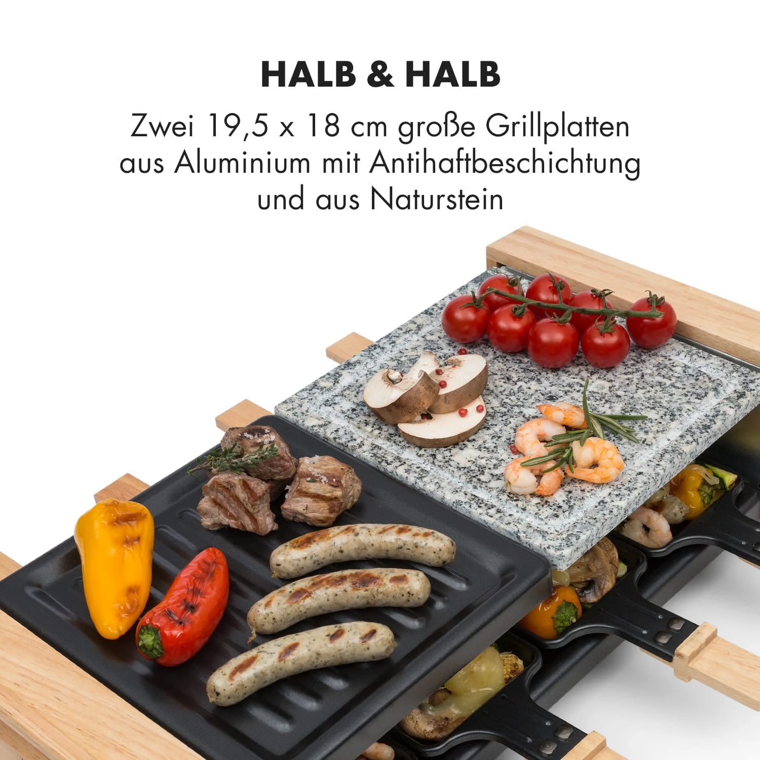 Chateaubriand Nuovo Raclette 1200W Aluminium / Stein 8 Personen Holz 5 Chateaubriand Nuovo Raclette 1200W Aluminium / Stein 8 Personen Holz - Image 3