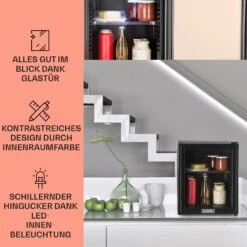 Brooklyn 32 Mini-Kühlschrank Glastür LED Ablage -Haushaltsgeräte Förderung 10032779 DE 0003 usp