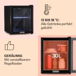 Brooklyn 32 Mini-Kühlschrank Glastür LED Ablage -Haushaltsgeräte Förderung 10032779 de 0004 usp