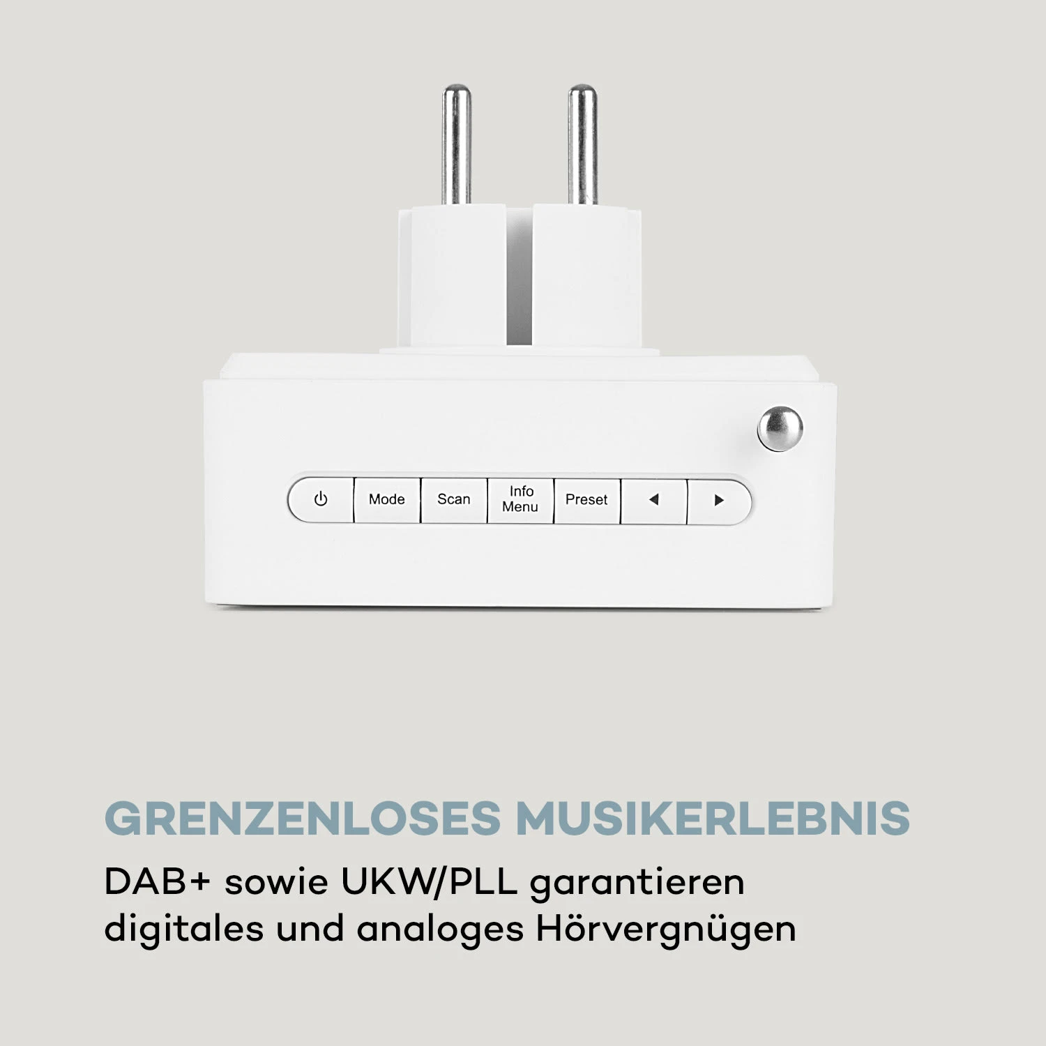 DigiPlug DAB Steckdosen-Radio, DAB+, UKW/PLL, BT, LCD-Display, Weiß 5 DigiPlug DAB Steckdosen-Radio, DAB+, UKW/PLL, BT, LCD-Display, Weiß - Image 3