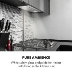 Hektor Dunstabzugshaube Einbau 52cm Abluft: 530 M³/h LED Touch Glas -Haushaltsgeräte Förderung 10032862 uk 0002 logo Klarstein Hektor Dunstabzugshaube Einbau weiss