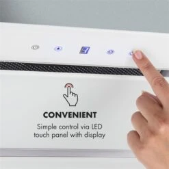 Hektor Dunstabzugshaube Einbau 52cm Abluft: 530 M³/h LED Touch Glas -Haushaltsgeräte Förderung 10032862 uk 0004 logo Klarstein Hektor Dunstabzugshaube Einbau weiss
