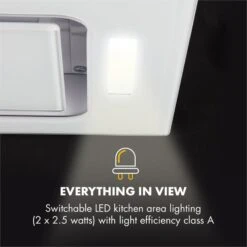 Hektor Dunstabzugshaube Einbau 52cm Abluft: 530 M³/h LED Touch Glas -Haushaltsgeräte Förderung 10032862 uk 0006 logo Klarstein Hektor Dunstabzugshaube Einbau weiss